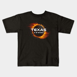 Total Solar Eclipse 2024 Texas Kids T-Shirt